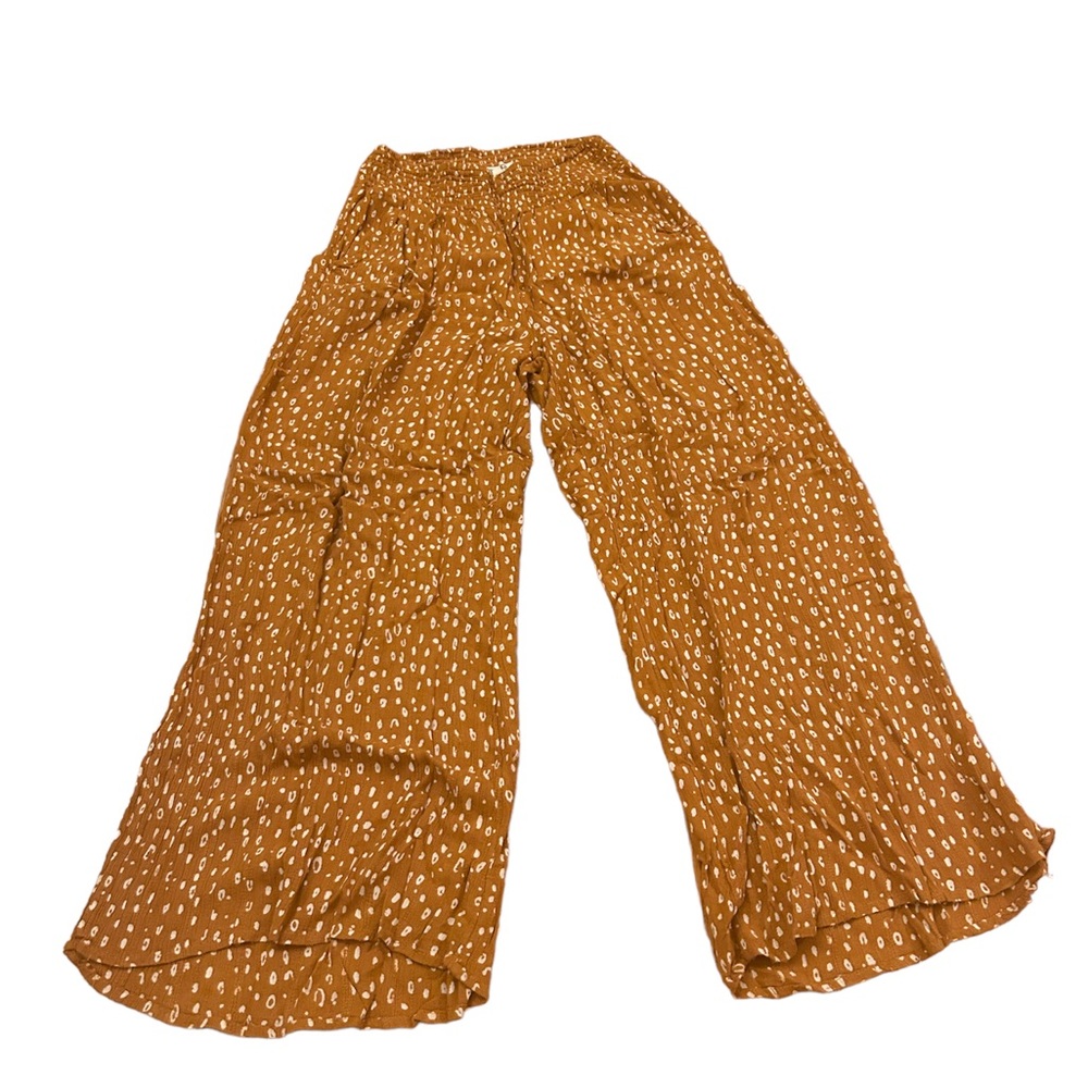 Orangish brown high waisted Harlem pants